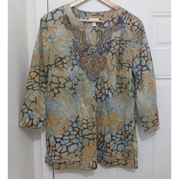 Charter Club Tops - Charter club womens xl womens earth tone brown green lightweight shirt top